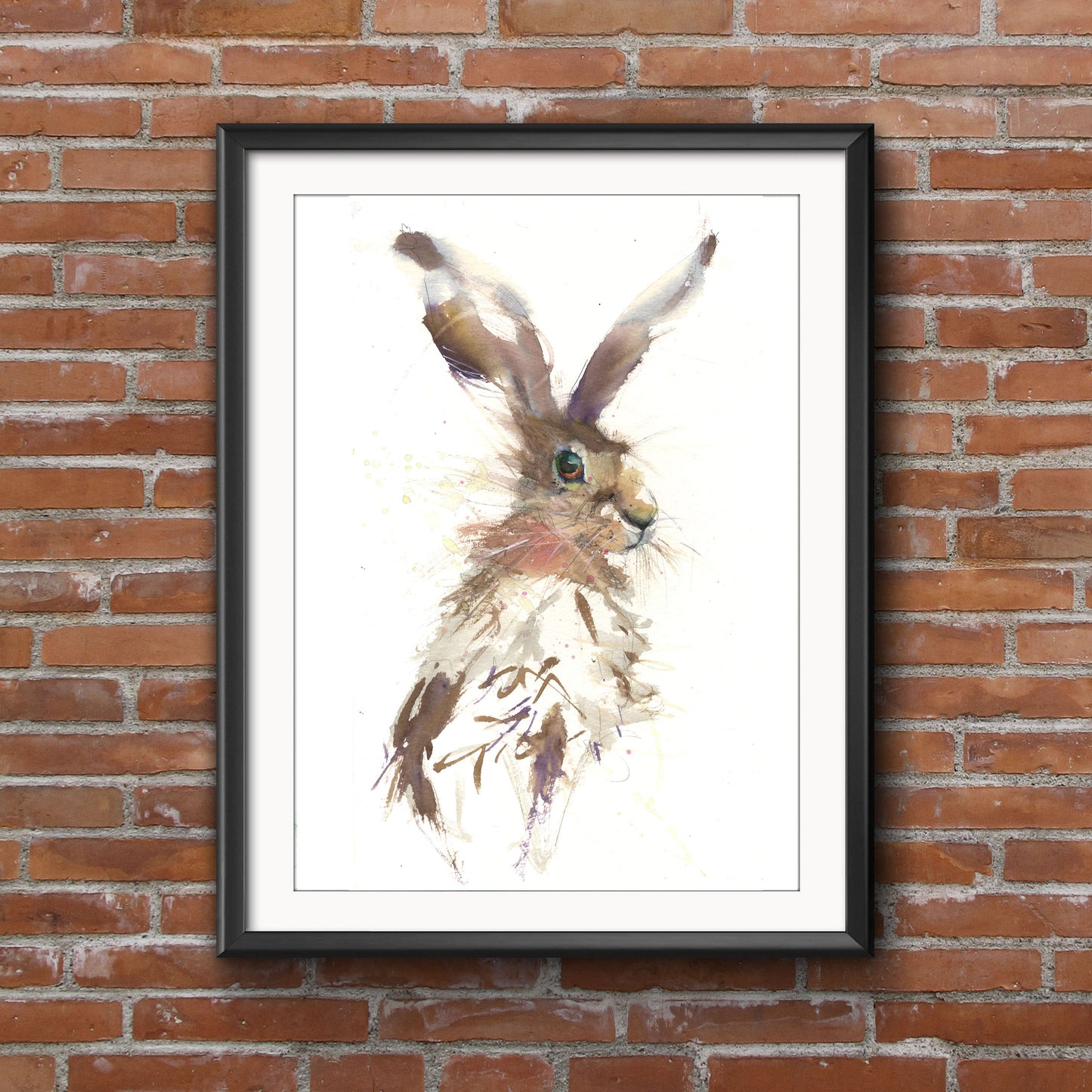 Alfie hare original watercolour painting