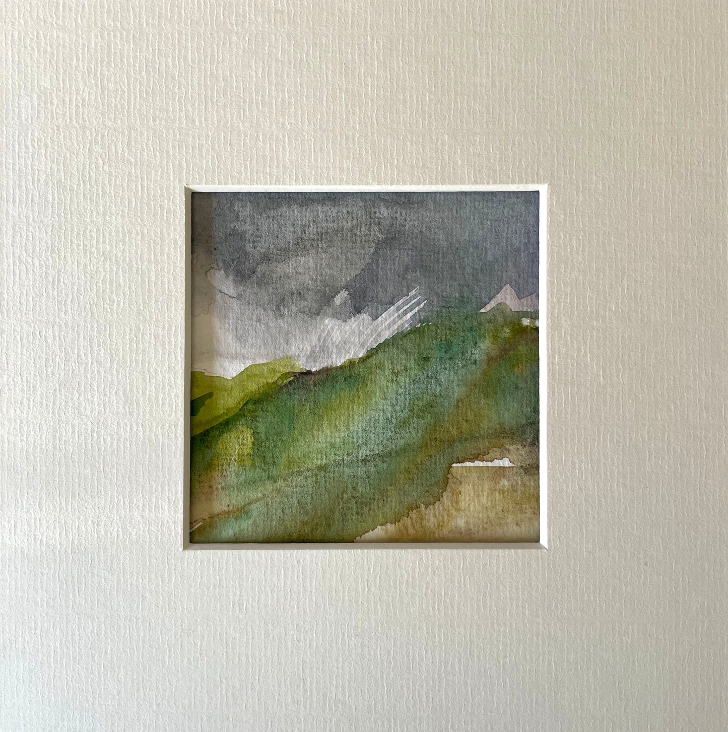 Original landscape watercolour with mount