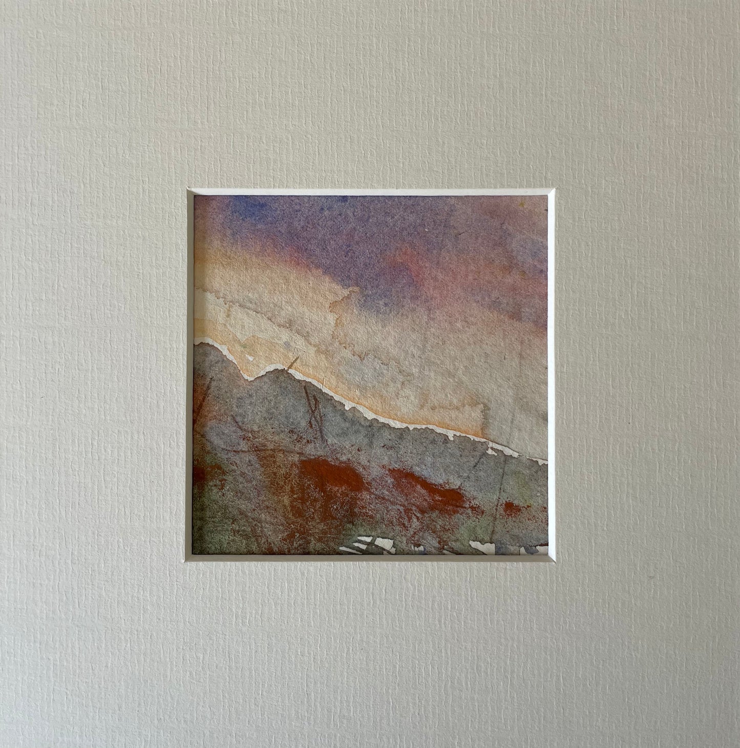 Original landscape watercolour with mount
