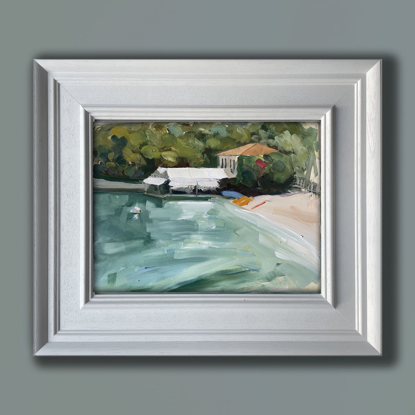 View from the pontoon. Lefkada, Greece