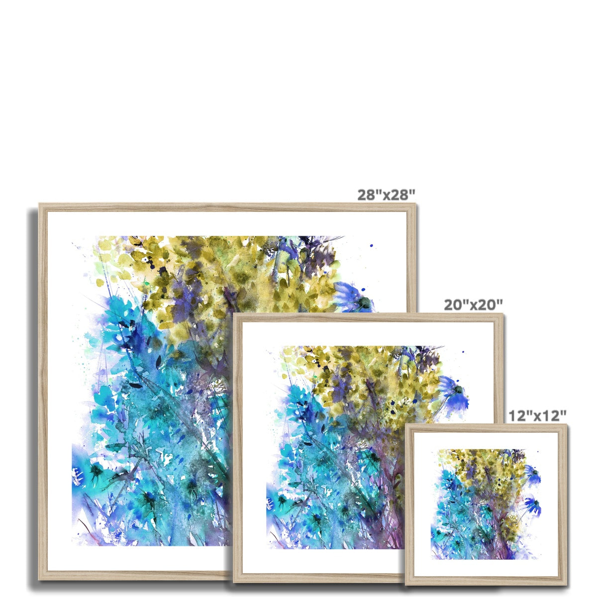 Meadow flowers Framed & Mounted Print - Jen Buckley Art limited edition animal art prints