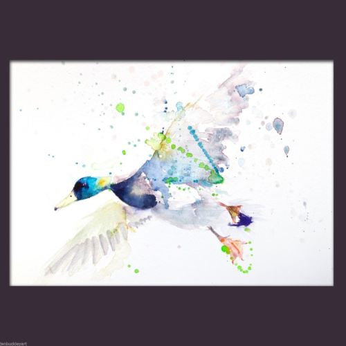 JEN BUCKLEY signed LIMITED EDITON PRINT of my original Flying DUCK - Jen Buckley Art limited edition animal art prints