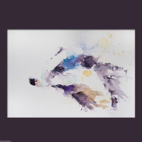 JEN BUCKLEY signed LIMITED EDITON PRINT of my original BADGER watercolour - Jen Buckley Art
- 2