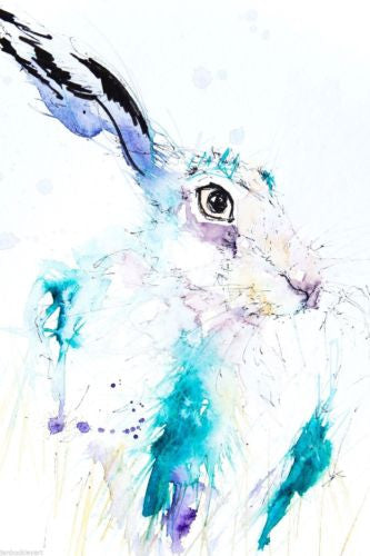 JEN BUCKLEY signed LIMITED EDITON PRINT of my original HARE - Jen Buckley Art limited edition animal art prints