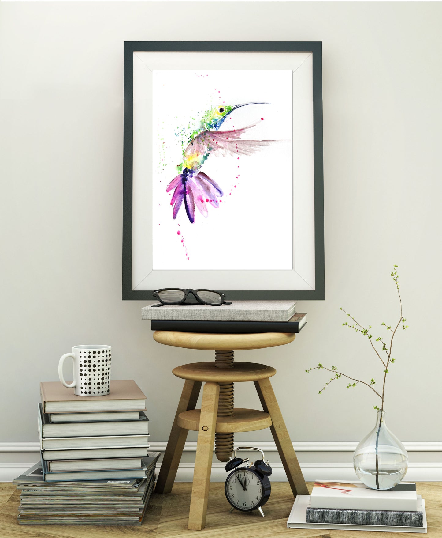 JEN BUCKLEY ART signed limited edition PRINT of my original HUMMINGBIRD watercolour - Jen Buckley Art limited edition animal art prints