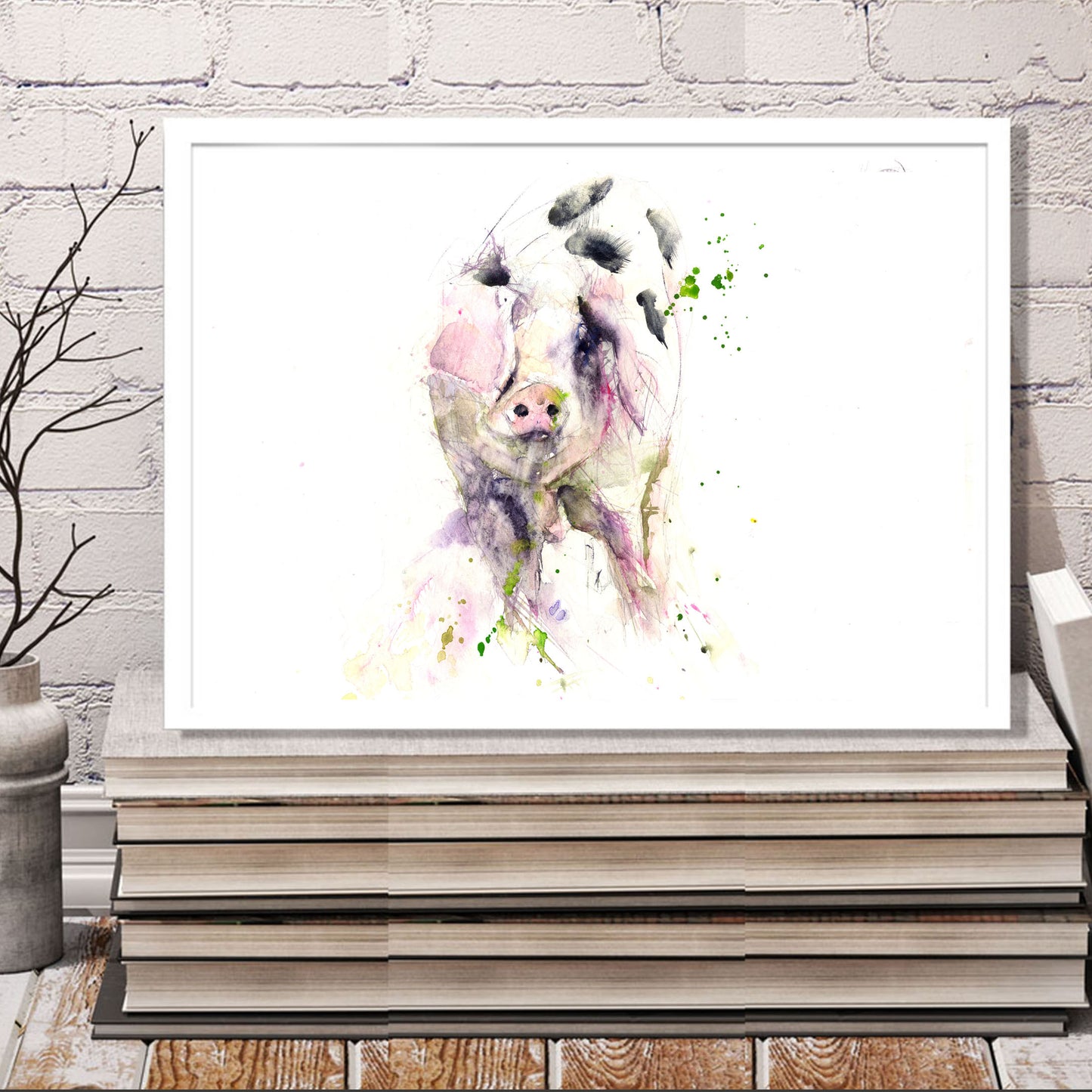signed LIMITED EDITON PRINT 'Gloucester Old Spot Pig' - Jen Buckley Art limited edition animal art prints