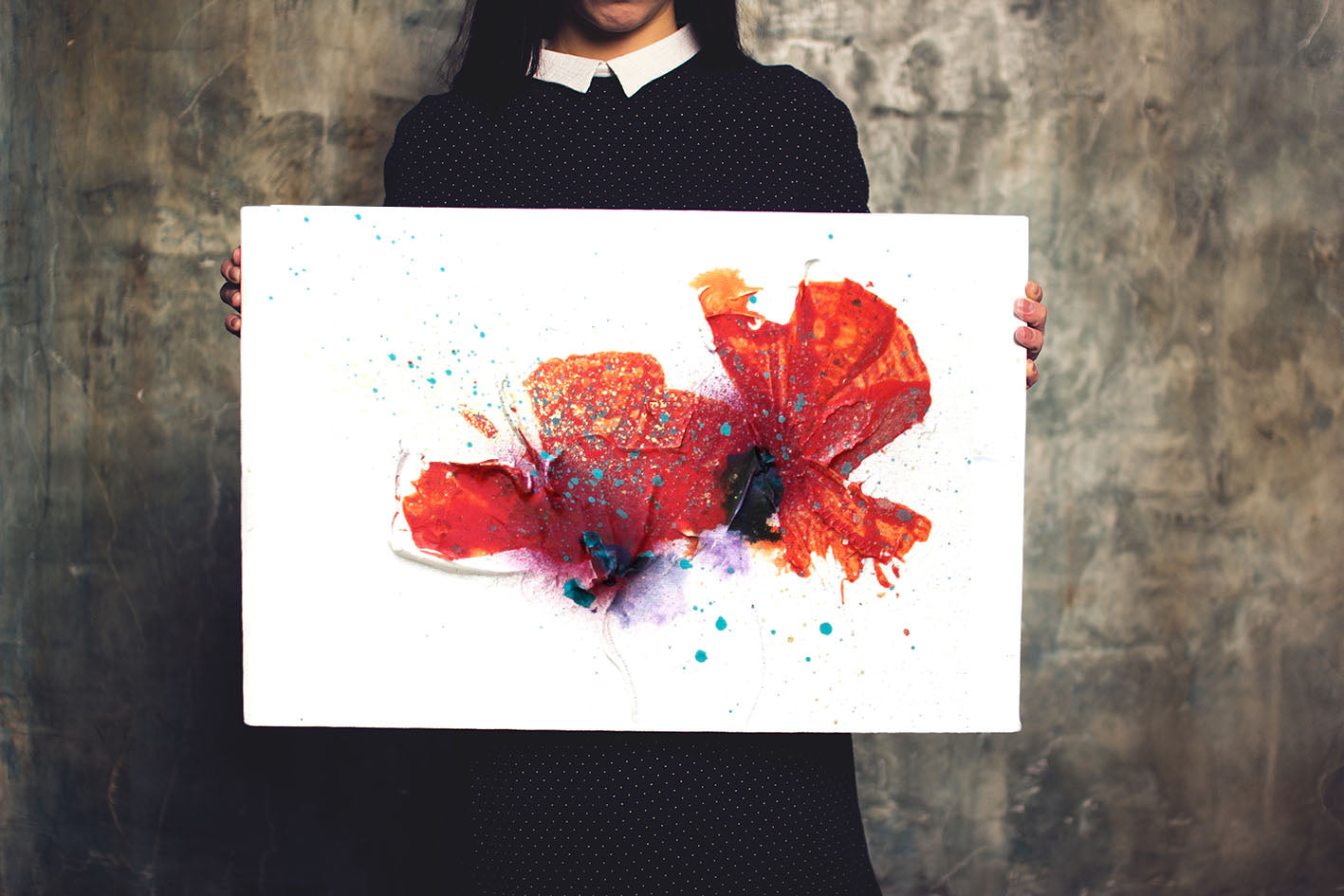 Poppy print on 100% cotton canvas stretched over museum quality wooden frame - Jen Buckley Art limited edition animal art prints