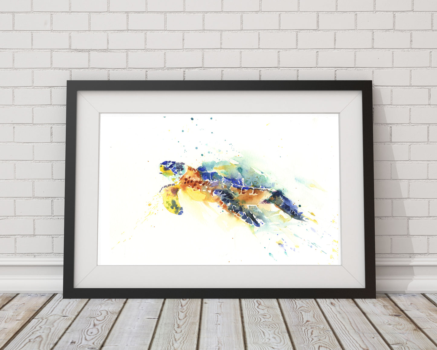 Contemporary print from original watercolour "sea turtle" - Jen Buckley Art limited edition animal art prints