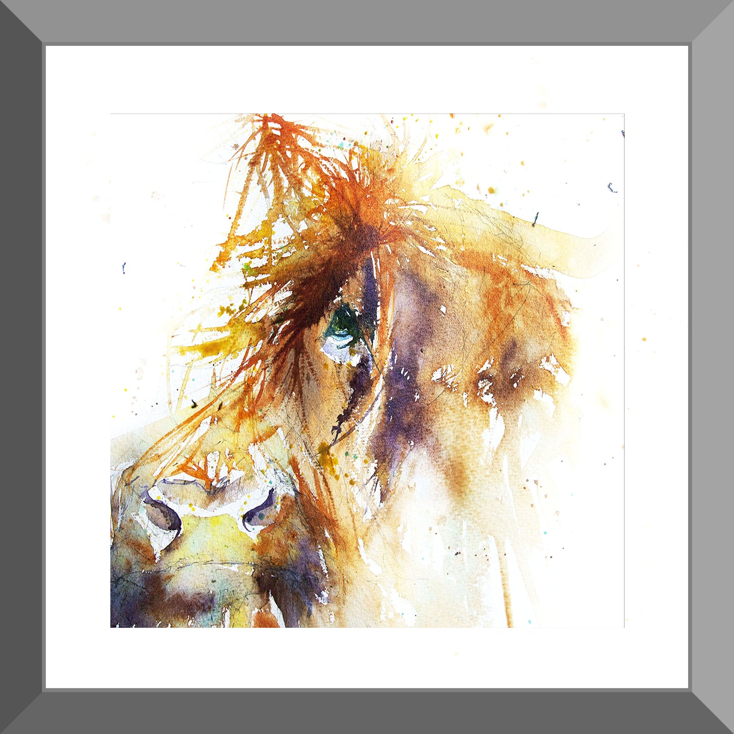 JEN BUCKLEY ART signed PRINT of my original HIGHLAND COW watercolour - Jen Buckley Art limited edition animal art prints
