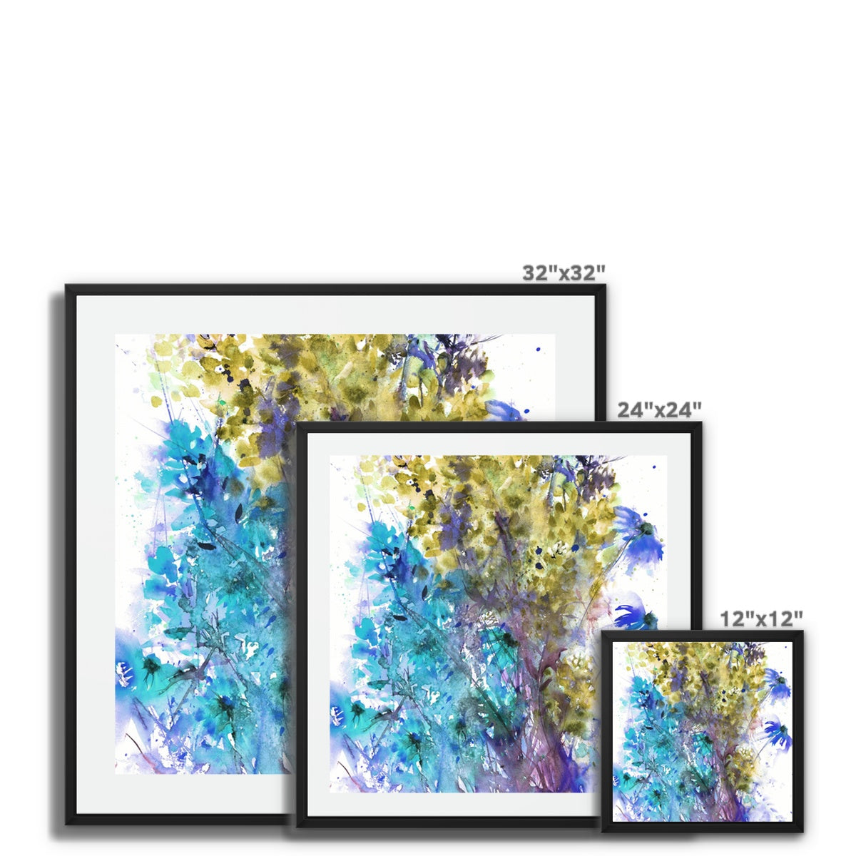 Meadow flowers Framed Canvas - Jen Buckley Art limited edition animal art prints