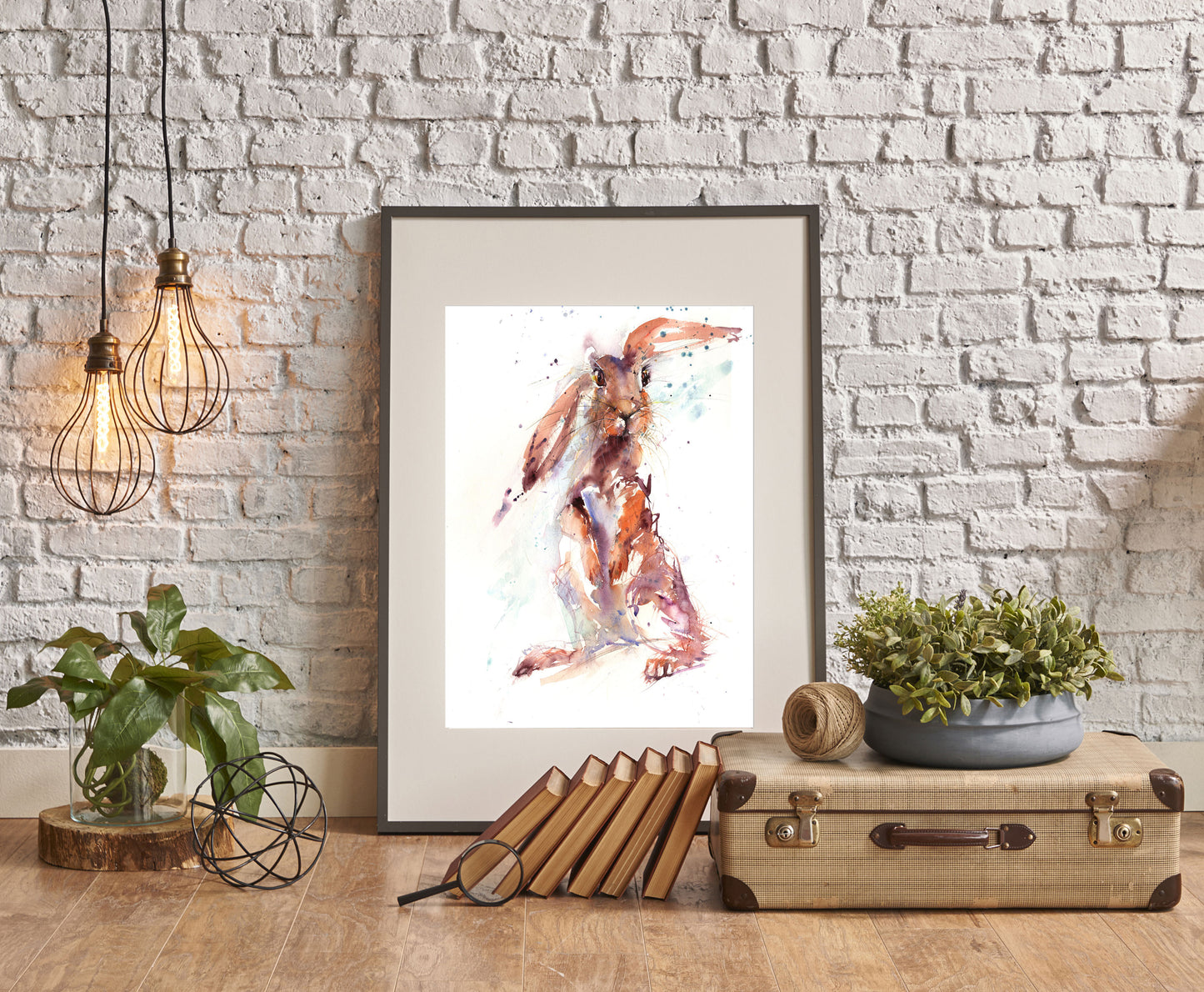 Limited edition hare print "lola" - Jen Buckley Art limited edition animal art prints