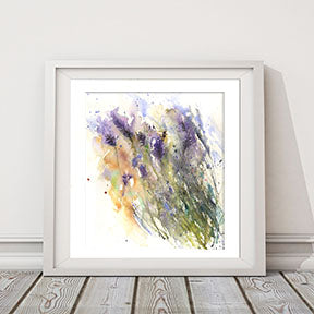 Bee on lavender flowers limited edition art print - Jen Buckley Art limited edition animal art prints