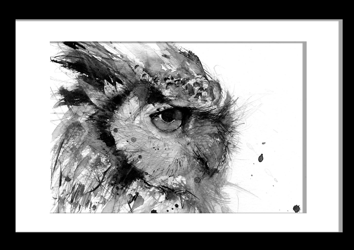 JEN BUCKLEY signed LIMITED EDITON PRINT 'Horned Owl' - Jen Buckley Art limited edition animal art prints