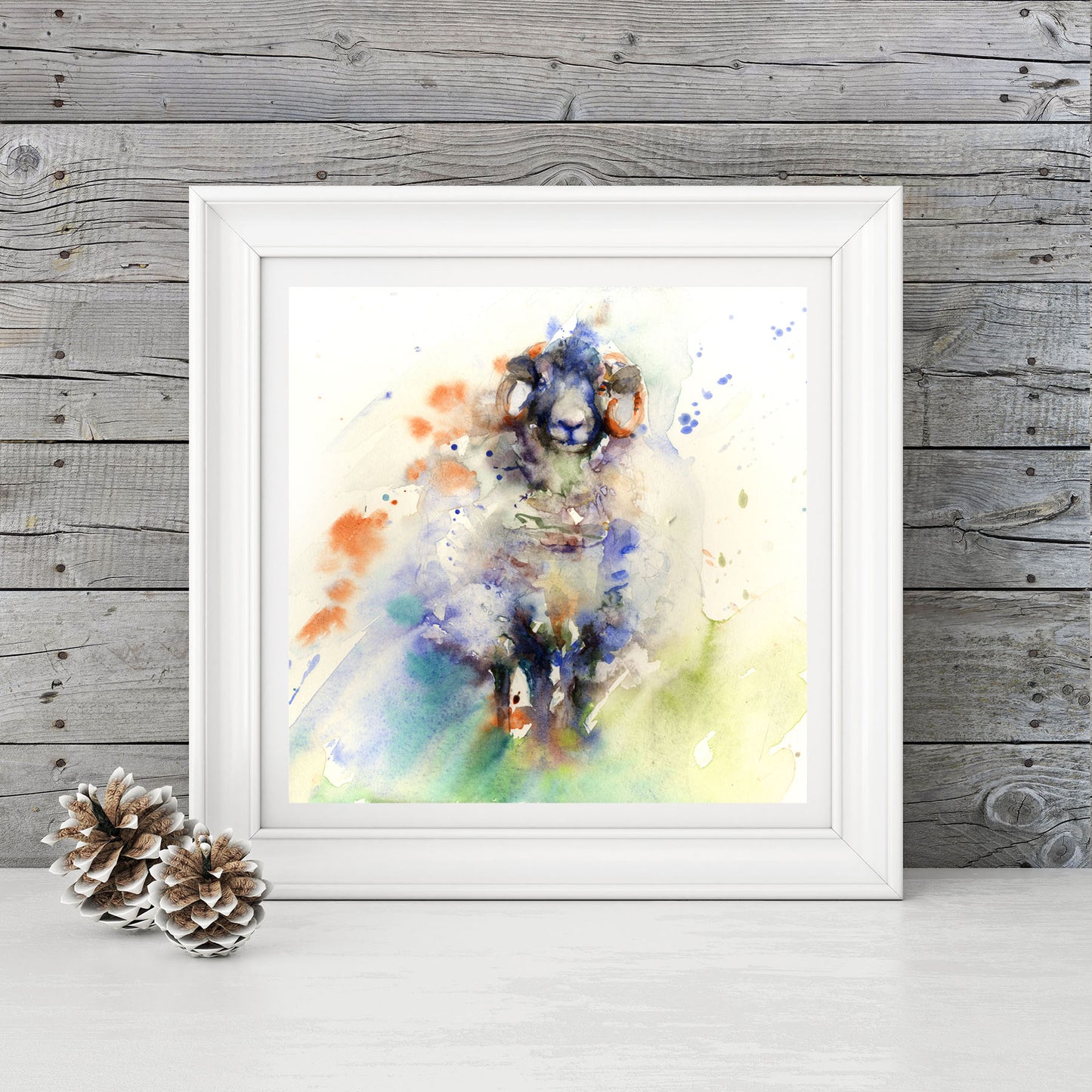 Ronnie ram limited edition art print - Jen Buckley Art limited edition animal art prints