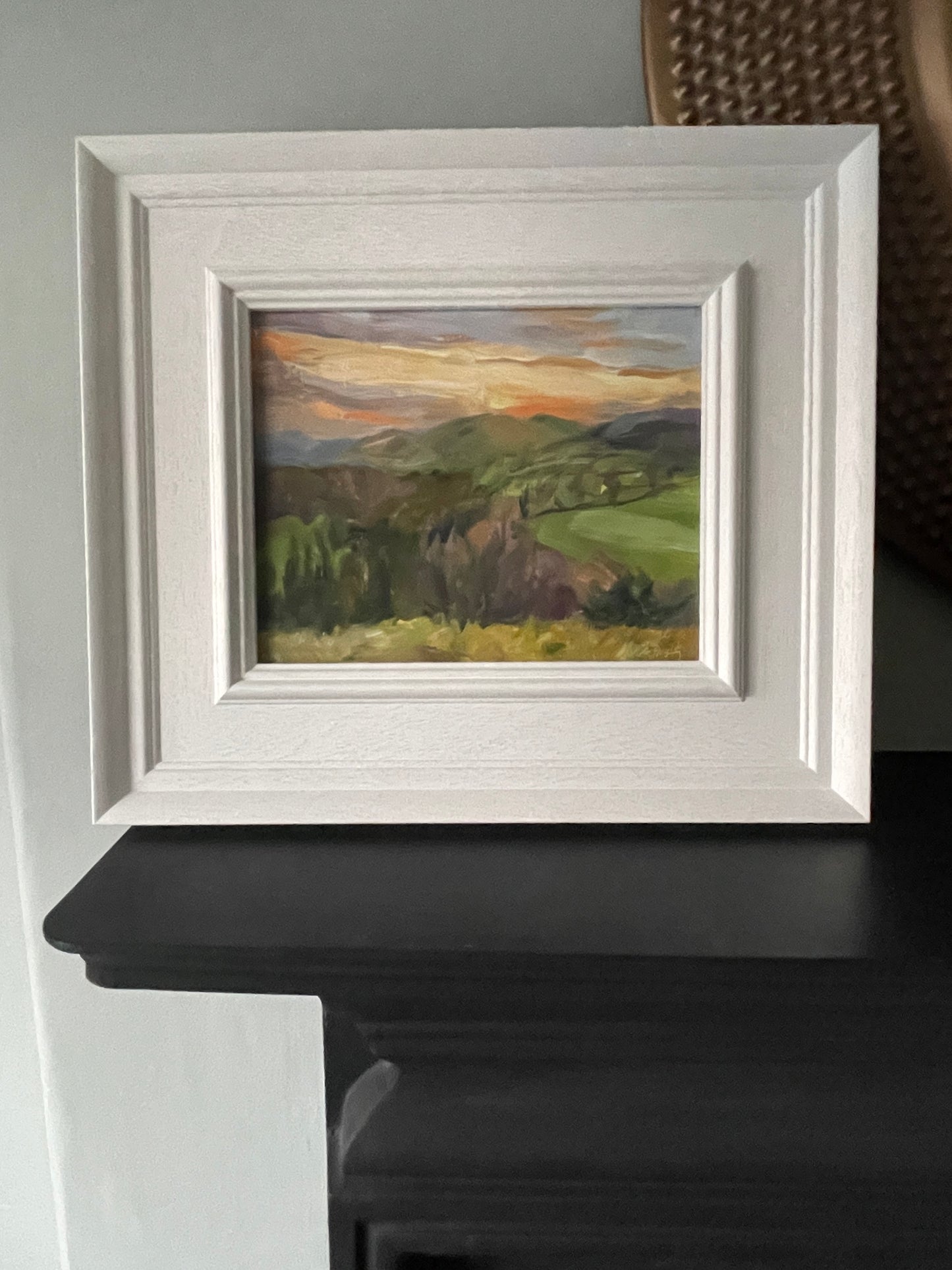 Dusk over the Dee valley, towards the Clwydian Range