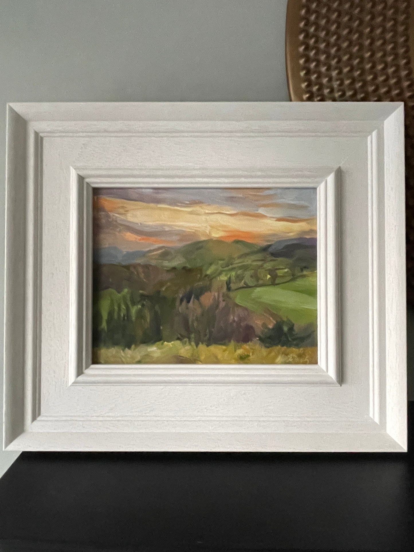 Dusk over the Dee valley, towards the Clwydian Range