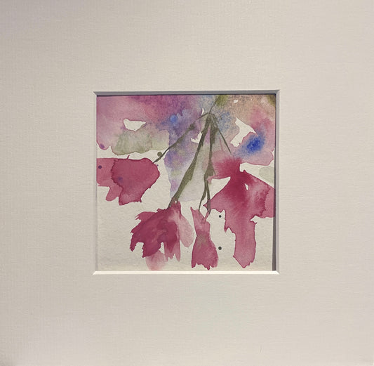 Original landscape watercolour with mount