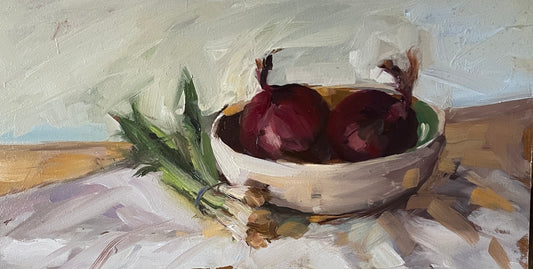 Still life with onions