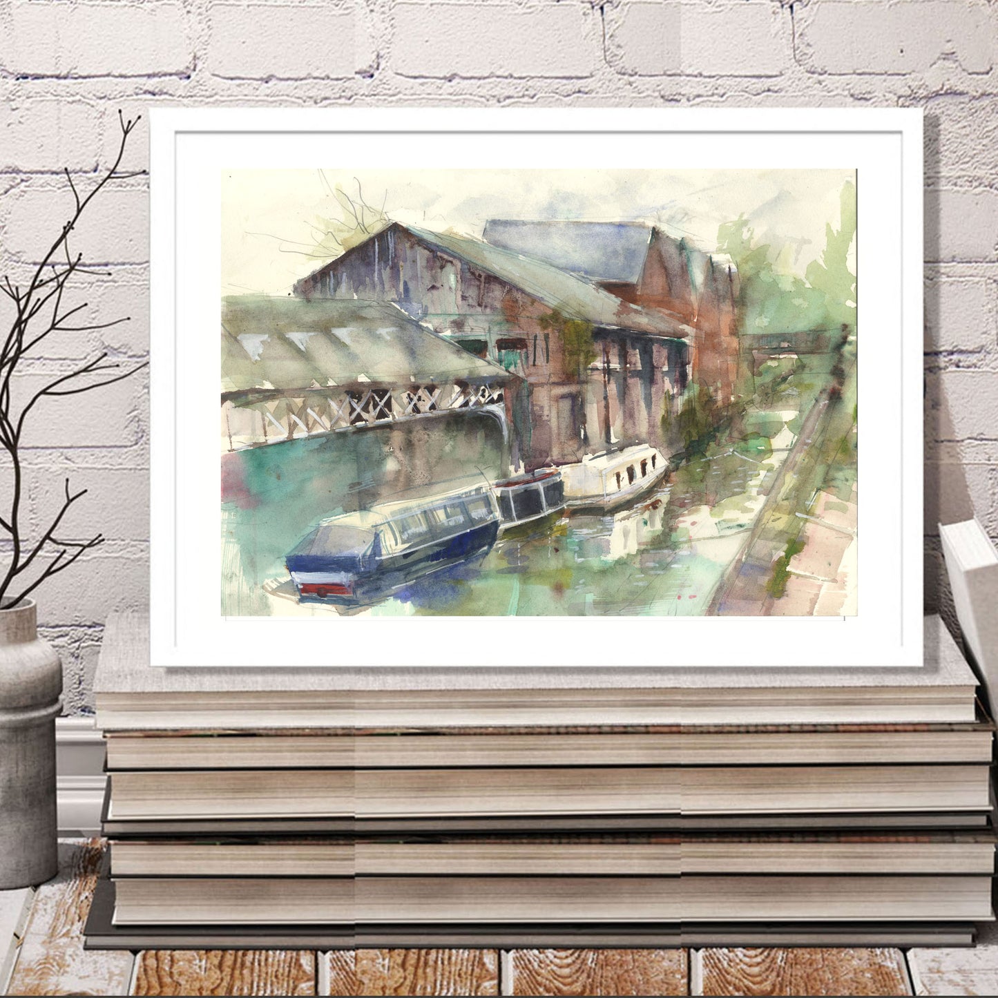 Original watercolour painting Telfords Warehouse, Chester
