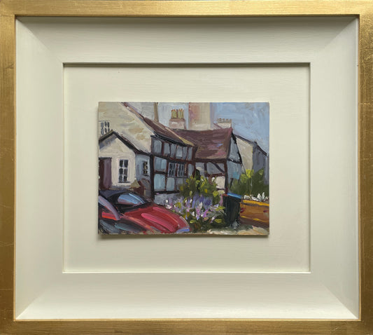 Burton Village, Wirral. Original oil painting