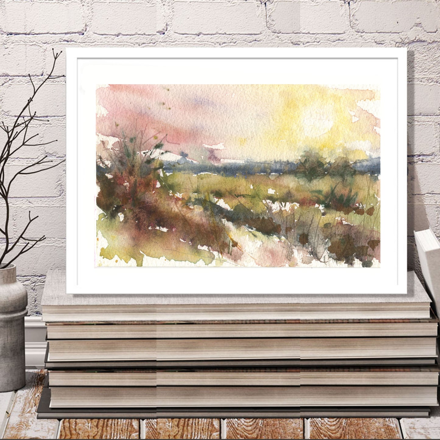 Original watercolour Chester Meadows - Jen Buckley Art limited edition animal art prints