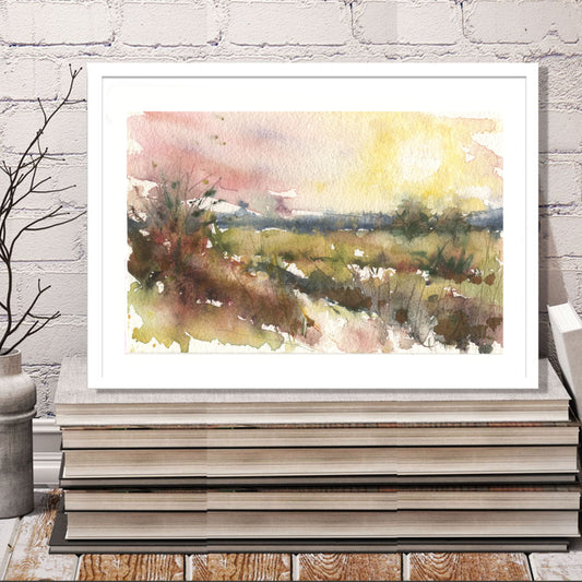 Original watercolour Chester Meadows - Jen Buckley Art limited edition animal art prints