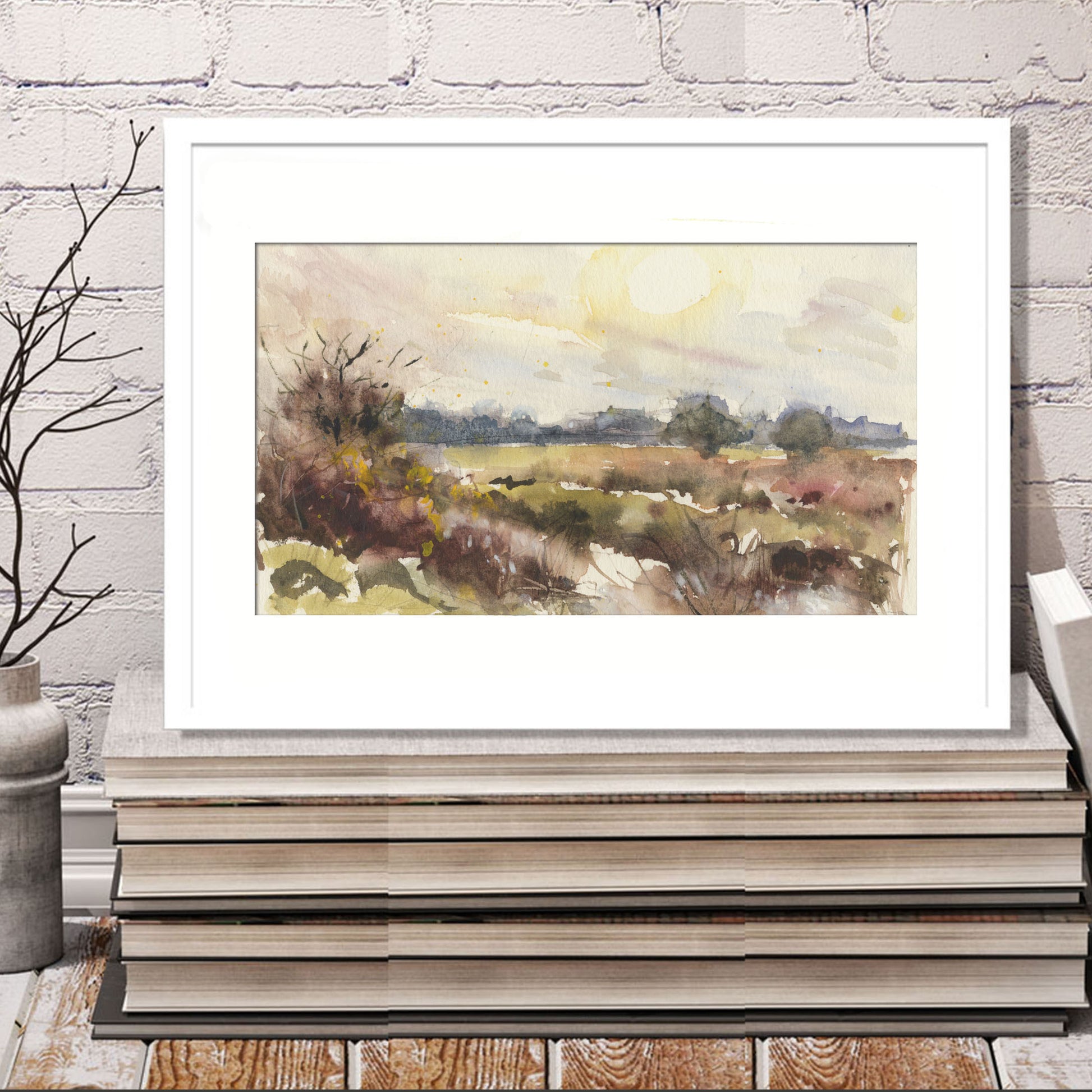 Limited edition landscape print Chester Meadows - Jen Buckley Art limited edition animal art prints