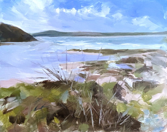 Camel estuary from Daymer Bay Cornwall