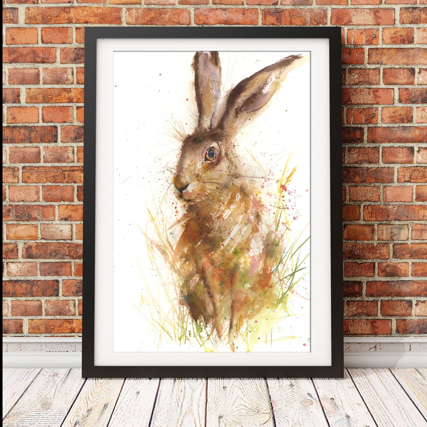 Elliot hare large original watercolour painting