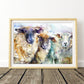 "Three ewes" Limited edition print sheep print