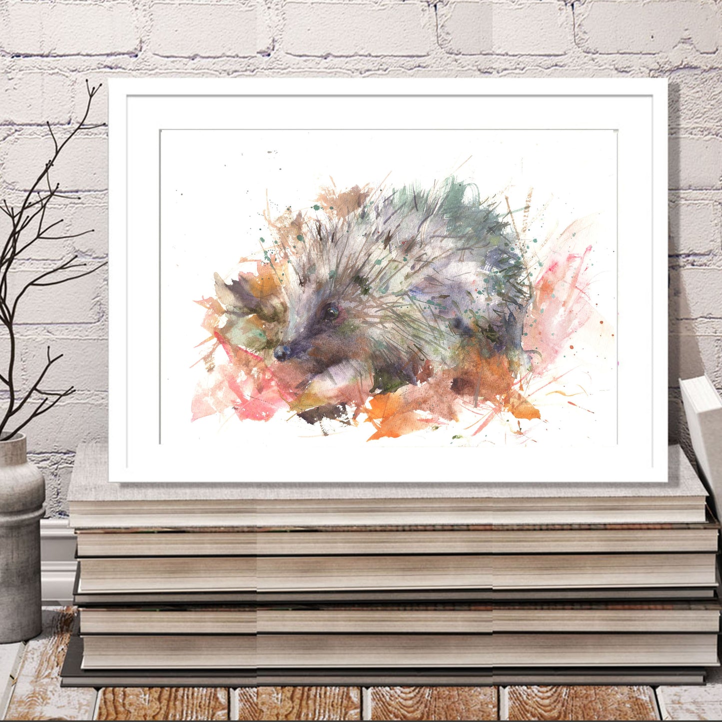 limited edition hedgehog print  "Harold"
