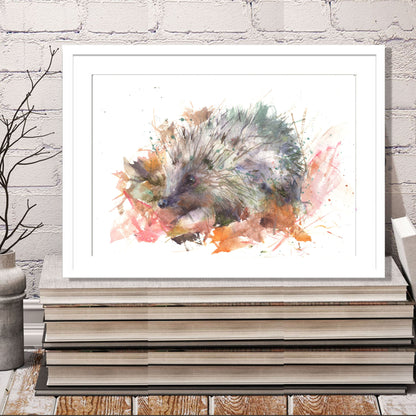 limited edition hedgehog print  "Harold"