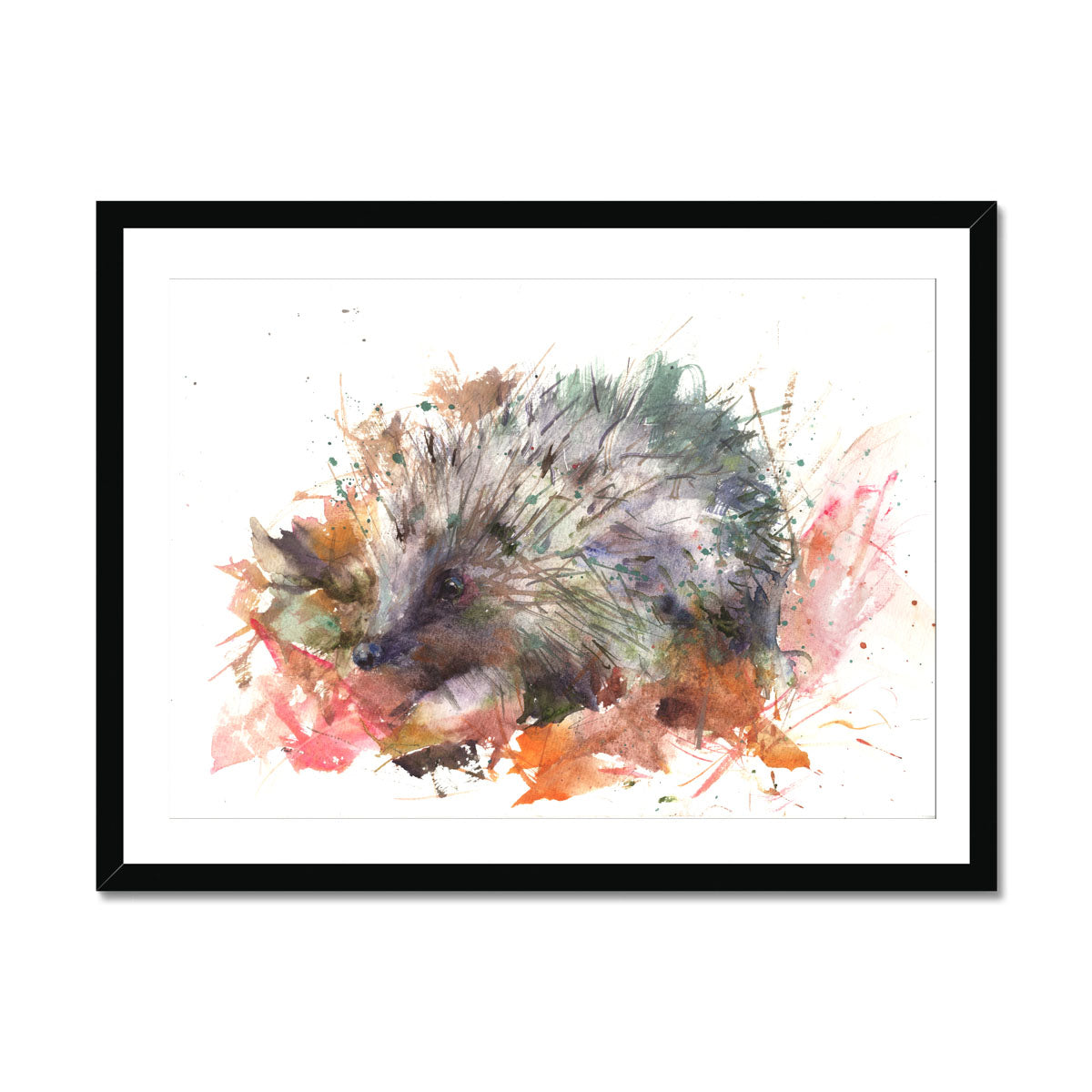 Original watercolour painting Harold hedgehog