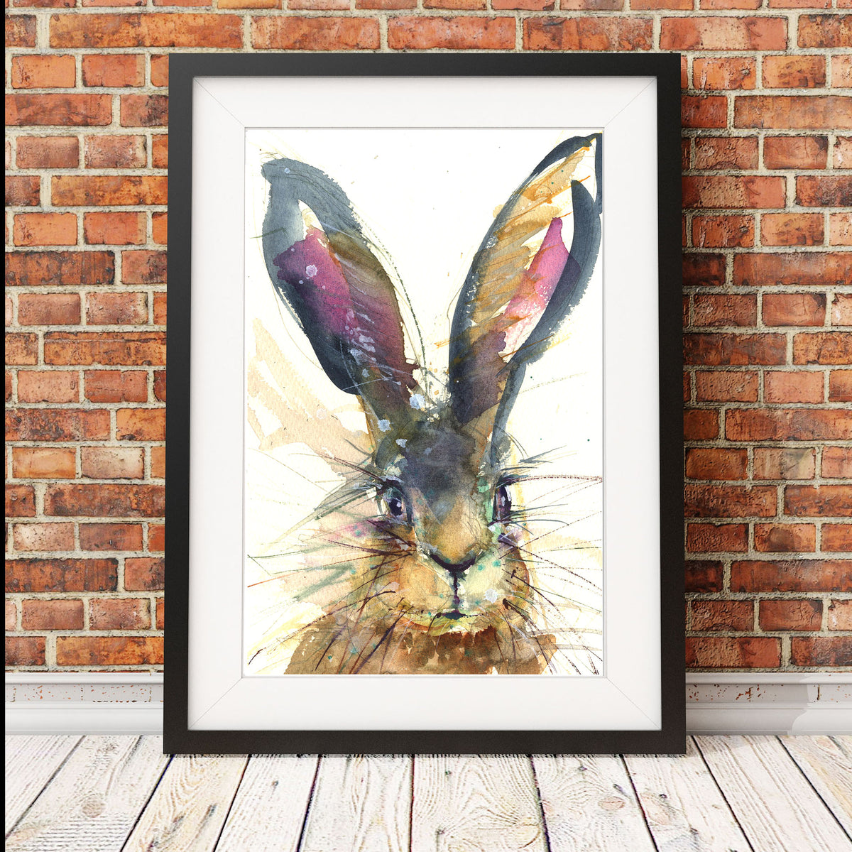 Limited edition hare print 'Jinty' - Jen Buckley Art limited edition animal art prints