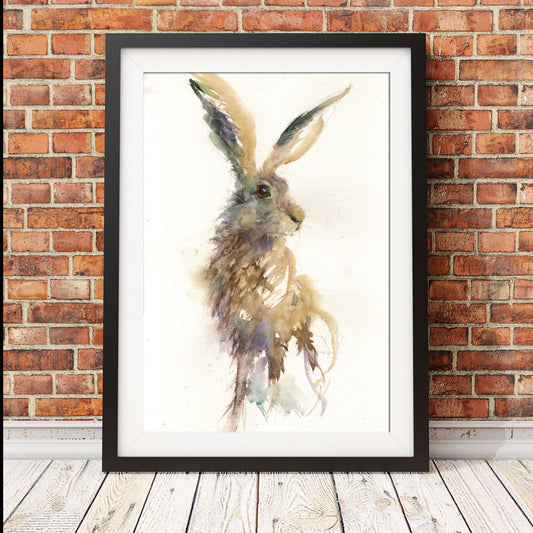Larry hare large original watercolour painting