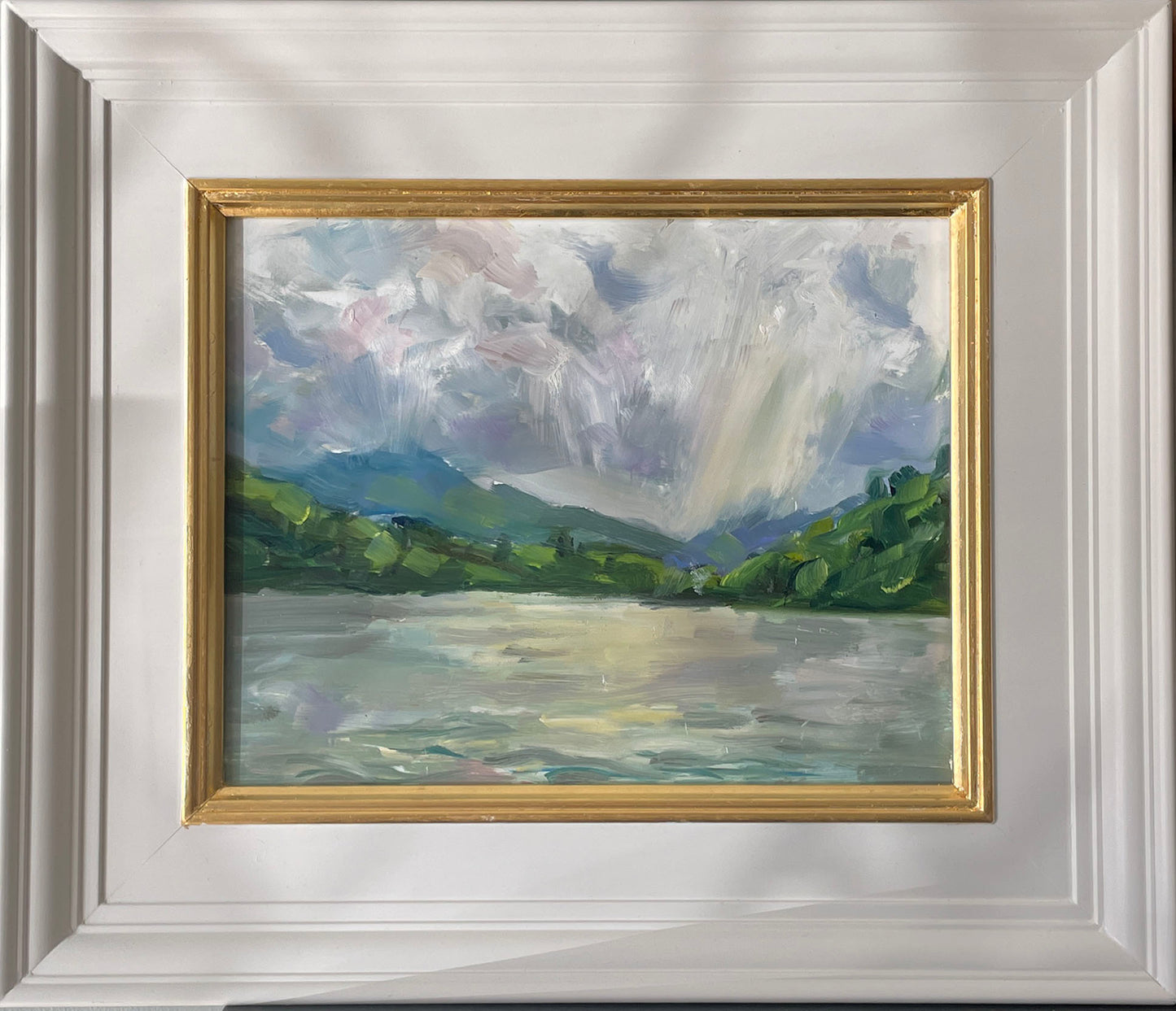 Storm clouds over Llyn Tegid at Bala, Wales.