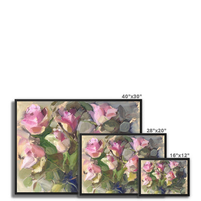 Wild Roses Framed Canvas