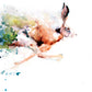 JEN BUCKLEY signed LIMITED EDITON PRINT of my original running HARE watercolour   - Jen Buckley Art limited edition animal art prints