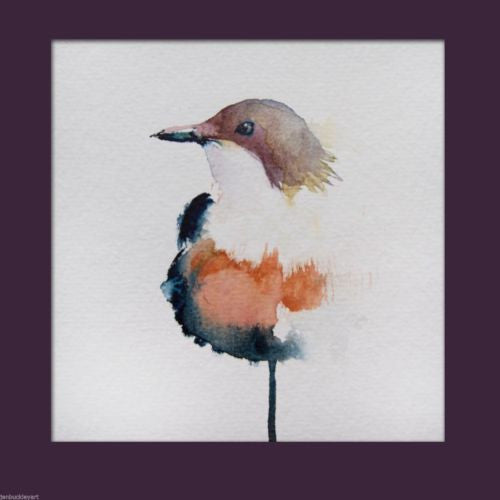 JEN BUCKLEY ART  signed PRINT of my original LITTLE BIRD watercolour 6x6 inch - Jen Buckley Art
 - 2