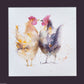 signed Open edition print - 2 Hens - Jen Buckley Art limited edition animal art prints