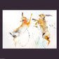 JEN BUCKLEY signed LIMITED EDITION PRINT of my original BOXING HARES - Jen Buckley Art limited edition animal art prints
