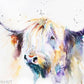 JEN BUCKLEY  signed PRINT of my original HIGHLAND COW watercolour A4 ANIMALS - Jen Buckley Art
 - 3