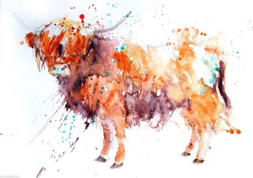 Highland cow - Jen Buckley Art limited edition animal art prints