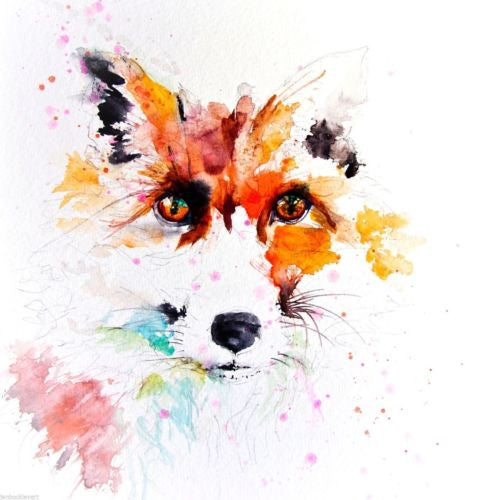 JEN BUCKLEY signed LIMITED EDITON PRINT of my original RED FOX   - Jen Buckley Art limited edition animal art prints