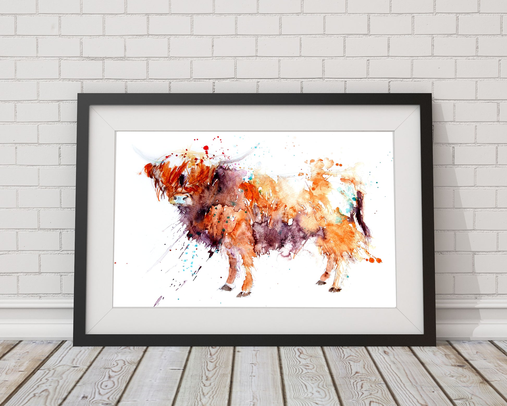 highland cow print by Jen Buckley