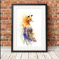 Limited edition print of original RED FOX watercolour painting - Jen Buckley Art limited edition animal art prints