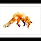 leaping fox art print by jen buckley