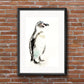 Penguin watercolour print - Jen Buckley Art limited edition animal art prints