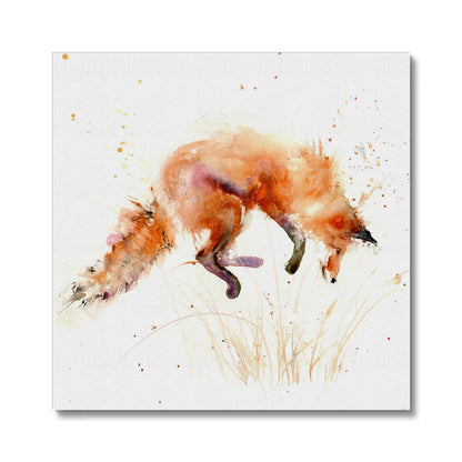Leaping fox Canvas - Jen Buckley Art limited edition animal art prints