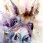 donkey watercolour animal art print by jen buckley